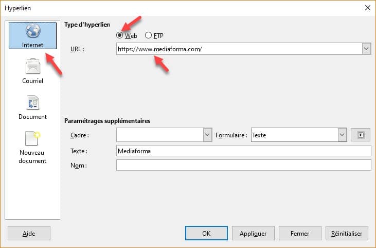 Comment Ajouter Un Lien Internet Dans Un Document Texte Libre Office Autoentrepreneur
